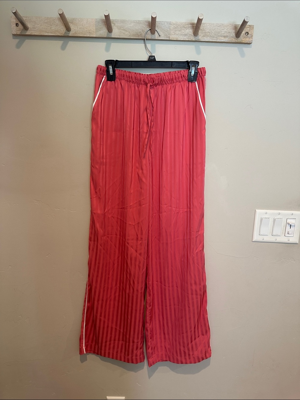 Auden Coral Pink Elastic Waist Sleep Pants